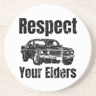 Funny Car - Vintage Respekt Your Elders Classic Mu Getränkeuntersetzer