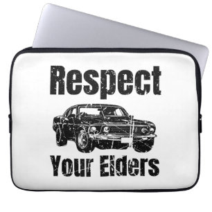 Funny Car - Vintage Respektiert eure Älteren Class Laptopschutzhülle