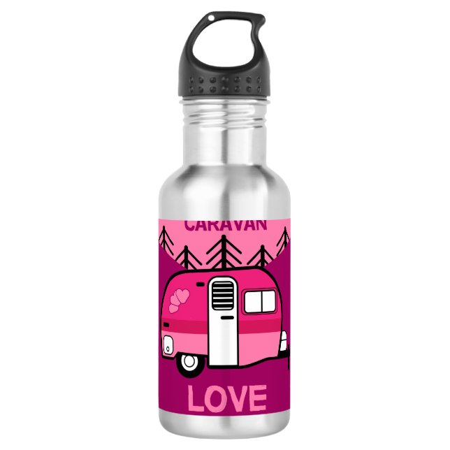 Funny Caravan Geschenke | Bester Caravanning | Woh Edelstahlflasche (Vorderseite)