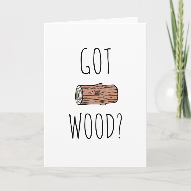 FUNNY CARD GOT HOLZBOYFRIEND BIRTHDAY CARD KARTE (Vorderseite)