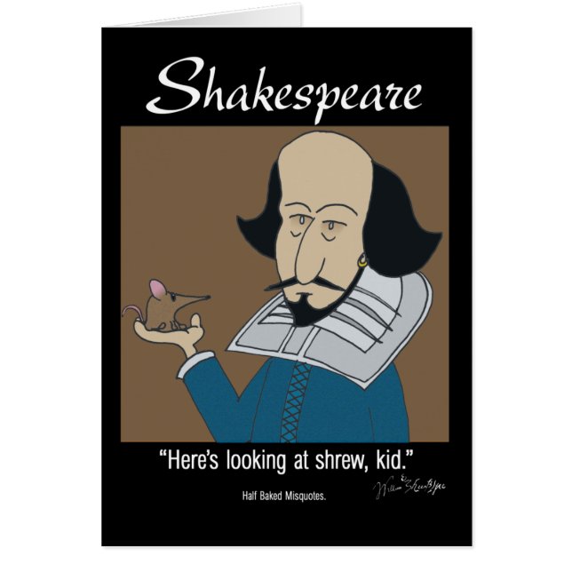 Funny Card - Shakespeare et Shrew (Devant)