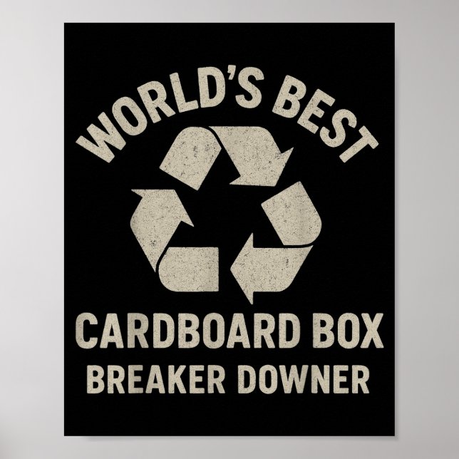 Funny Cardboard Box Breaker Downer Sarcastic Retro Poster (Vorne)