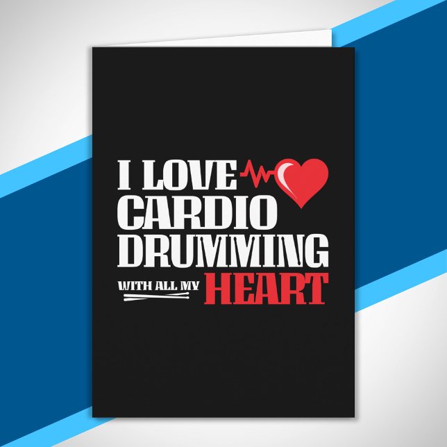 Funny Cardio Drumming Quote Fitness Motivation Karte (Von Creator hochgeladen)