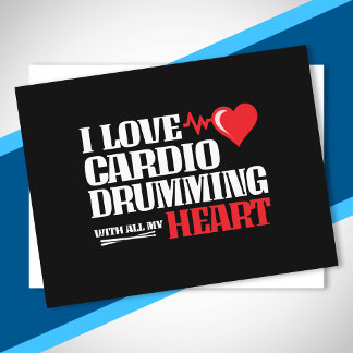 Funny Cardio Drumming Quote Fitness Motivation Postkarte