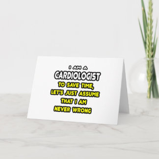 Funny Cardiologist T - Shirt und Geschenke Karte