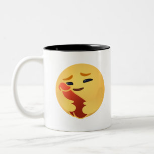 Funny Care Emojis Facebook Zweifarbige Tasse