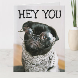 FUNNY CARLIN CHIEN CARTES DE SALUT D'ANNIVERSAIRE