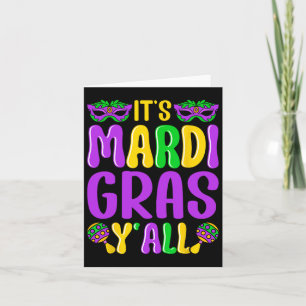 Funny Carnival Party Design Mardi Gras Es ist Mard Karte