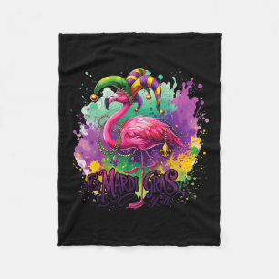 Funny Carnival Party Flamingo Fleecedecke