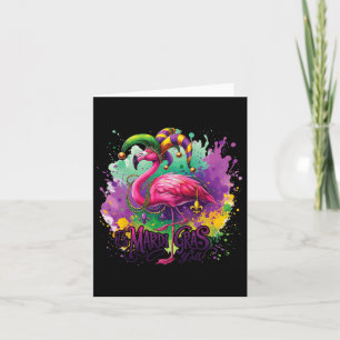 Funny Carnival Party Flamingo Karte
