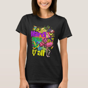 Funny Carnival Party Idee Flamingo Mardi Gras Cos T-Shirt