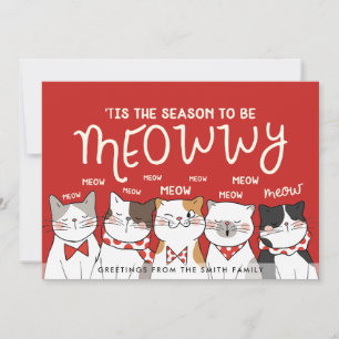 Funny Carol der Katzen   Holiday Greeting Feiertagskarte