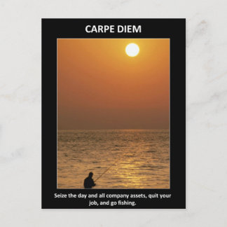 Funny Carpe Diem Seize Der Tag Postkarte