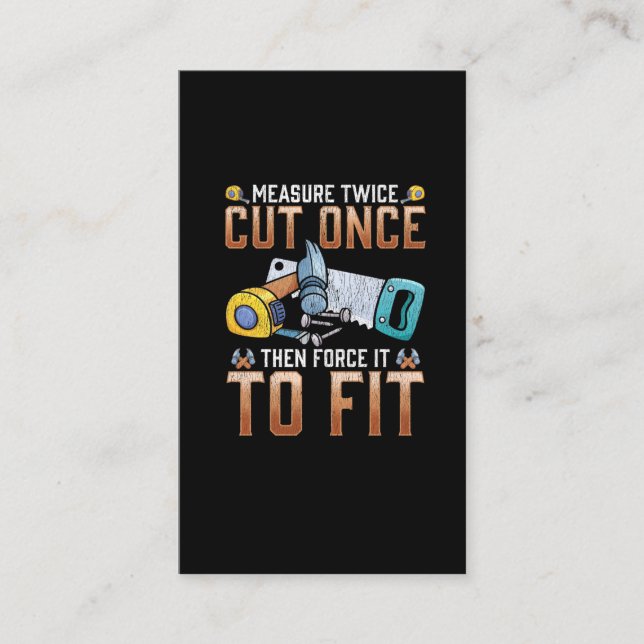 Funny Carpenter Vater Joke Woodworker Spaß Visitenkarte (Vorderseite)