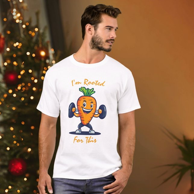 Funny Carrot Gym T - Shirt - Ich bin wegen dieser  (Von Creator hochgeladen)
