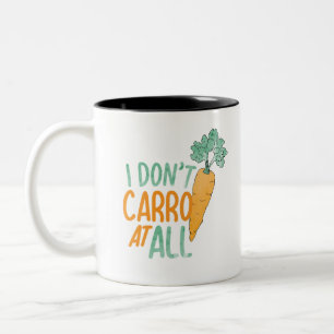 Funny Carrot Pun Art Food Jokes Carrot Art Design Zweifarbige Tasse