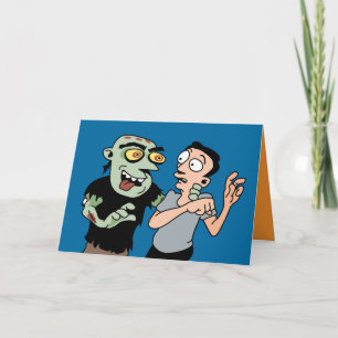 Funny carte d'Halloween Zombie