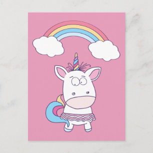 Funny carte postale Unicorn