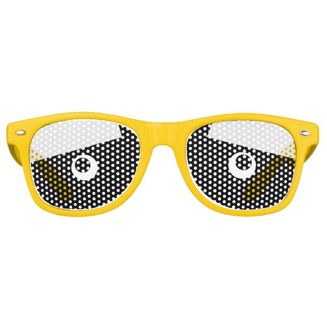 Funny Carton Comic Sad Eyes Party Sonnenbrille (Vorderseite)