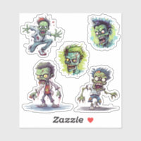 Funny Cartoon 5 Crazy Zombie