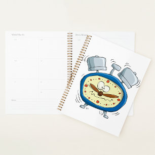 Funny Cartoon Alarm Uhr Quirky Weckte auf Planer