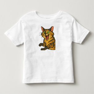 Funny Cartoon Angry Cat Illustration Kleinkind T-shirt