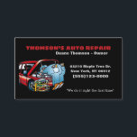 Funny Cartoon Automotive Mechanical Auto Visitenkarte<br><div class="desc">Funny Cartoon Automotive Mechanic Auto Business Card. Passen Sie dies mit Ihren eigenen Geschäftsinformationen an,  um es zu Ihrem eigenen zu machen! Ideal,  um einen unvergesslichen Eindruck verlassen.</div>