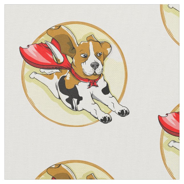 Funny Cartoon Beagle Stoff (Nahaufnahme)
