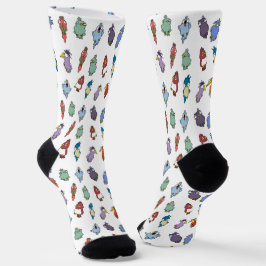Funny Cartoon Bird Muster Socken