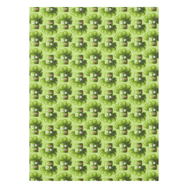 Funny Cartoon Broccoli Pattern Tableclout Tischdecke (Vorderseite)