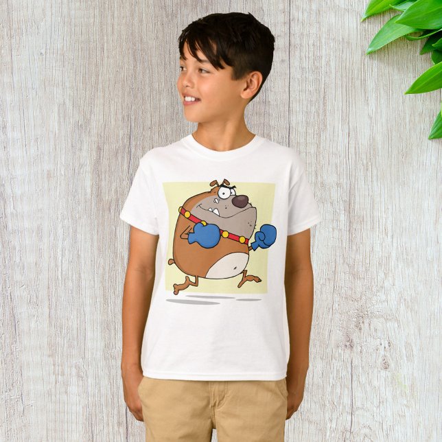 Funny Cartoon Bulldog Boxer Dog T-Shirt (Von Creator hochgeladen)