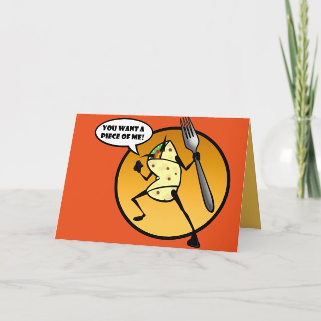 FUNNY CARTOON BURRITO BLANK GREETKARTE KARTE (Vorderseite)