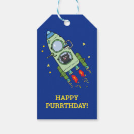 Funny Cartoon Cat in Leerlaufschiff - Benutzerdefi Geschenkanhänger