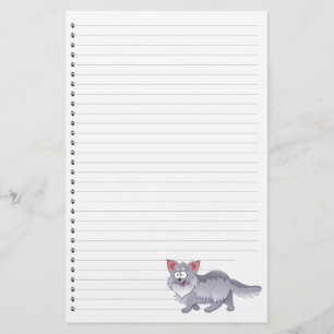 Funny Cartoon Cat Lined Pet Stationierung Briefpapier