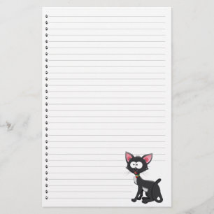 Funny Cartoon Cat Lined Pet Stationierung Briefpapier