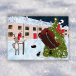 Funny Cartoon Cat Reindeer Weihnachten<br><div class="desc">👉 Lächeln Sie mit dieser lustigen Weihnachtskarte ins Gesicht! Was ist, wenn die Rentiere des Weihnachtsmanns streikt? Was wäre, wenn er stattdessen Katzen beschäftige? Was würde passieren? Desaster! Das ist es. Diese Idee war Set meiner FB-Gruppe. Herausforderung angenommen! Sie können sehen, wie Videos in meinen sozialen Medien gemacht werden. -...</div>