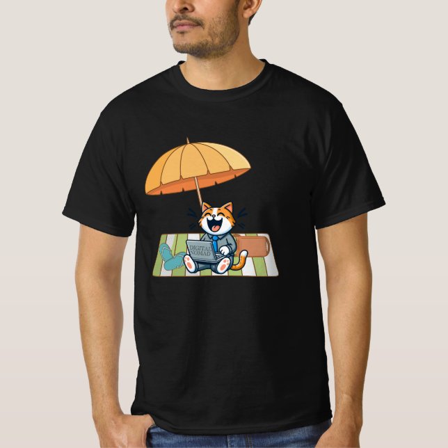 Funny Cartoon Cat T-Shirt (Vorderseite)
