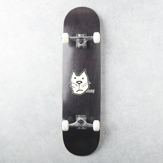 Funny Cartoon Cat Wer ist nicht beeindruckt sagt M Aufkleber (Skateboard)