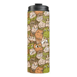 Funny Cartoon Cats Thermosbecher