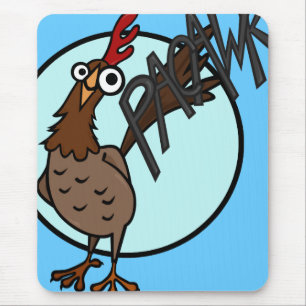 FUNNY CARTOON CHICKEN MAUSPAD