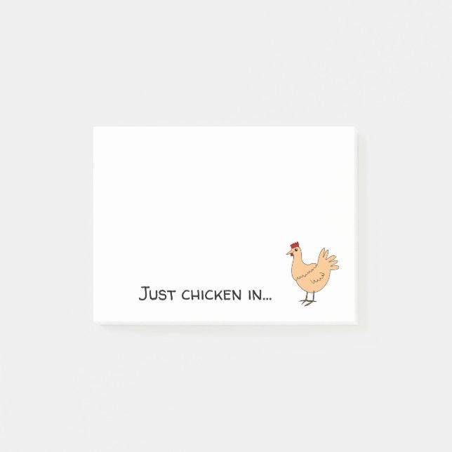 Funny Cartoon Chicken Pucken Hühnchen Lover Post-it Klebezettel (Vorderseite)