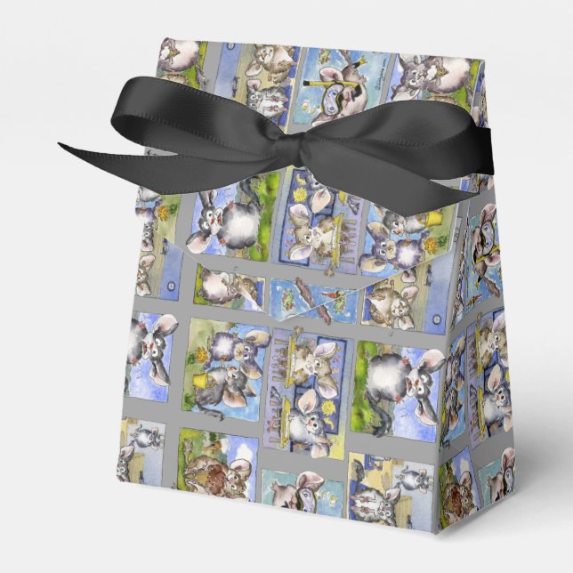 Funny Cartoon Chinchillas Paper Box Geschenkschachtel (Vorderseite)