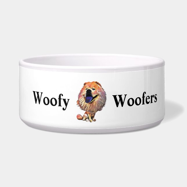 Funny Cartoon Chow Chow Chow Dog Bowl Napf (Vorderseite)
