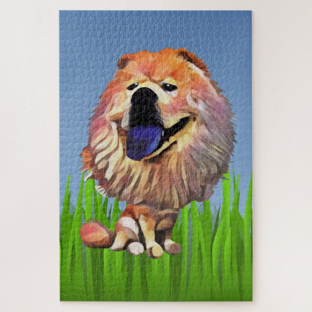 Funny Cartoon Chow Chow Chow Hund 1014 Stück Puzzl (Vertikal)