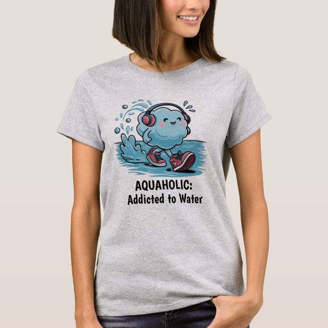 Funny Cartoon Cloud T-Shirt (Vorderseite)