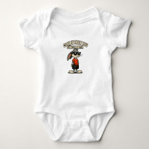 Funny Cartoon Cool Bunny Bunny Baby Strampler