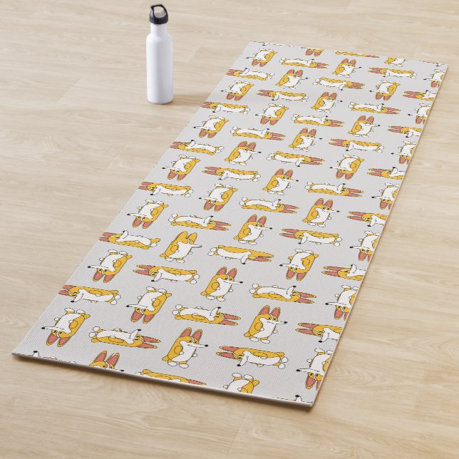 Funny Cartoon Corgi Pattern Yogamatte (Beispiel)