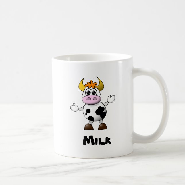 Funny Cartoon Cow Kaffeetasse (Rechts)