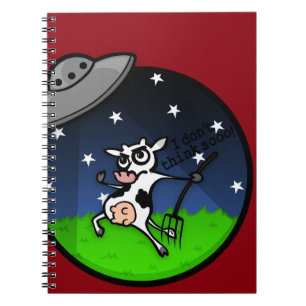 FUNNY CARTOON COW SPIRAL NOTEBOOK NOTIZBLOCK