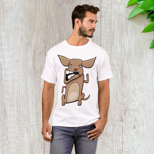 Funny Cartoon Crazy Dog Unglaublich witzig Niedlic T-Shirt (Von Creator hochgeladen)